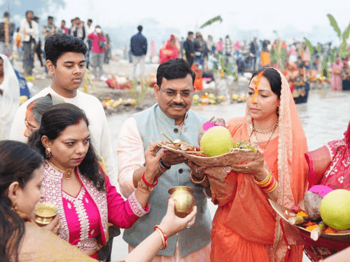 Image for Chhath festival celebrated across the state with devotion and enthusiasm