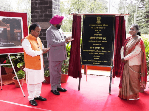 President Droupadi Murmu lays foundation stone of Nainital Raj Bhavan Main Gate