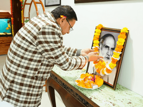 CM Dhami pays tribute to Statehood Movement Leader Indramani Badoni
