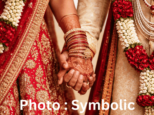 Groom arrives from France with wedding procession to Almora, Uttarakhand