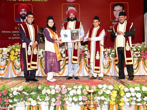 Governor Gurmeet Singh attended the 17th convocation as the chief guest