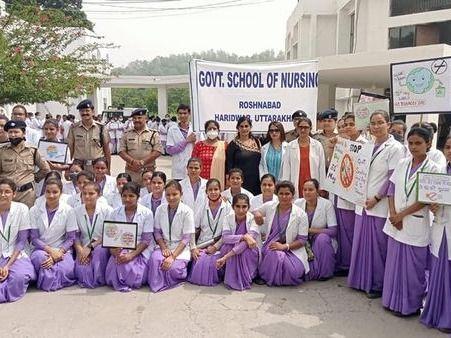 Haridwar Police and GSN students came together on World Tobacco Prohibition Day