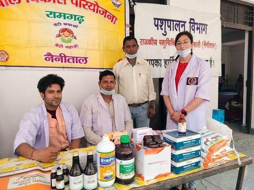 A veterinary camp was organized in the village- of Mauna