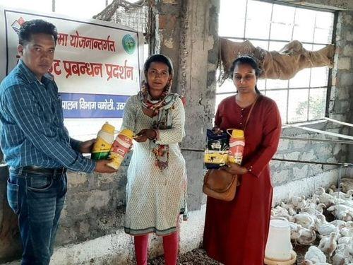 Inspection of the farms of the distributed poultry units beneficiaries