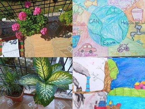 Drawing competition organized among children of the police family