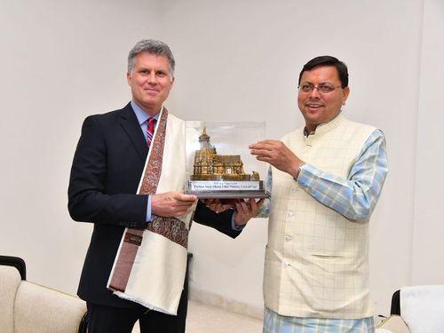 CM  Dhami was visited by Canadian High Commissioner in India yesterday at CM Residence