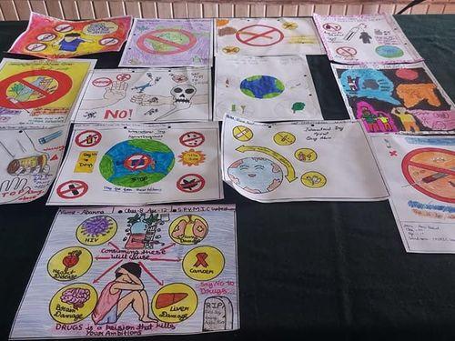 School children were made aware about the ill effects of drugs