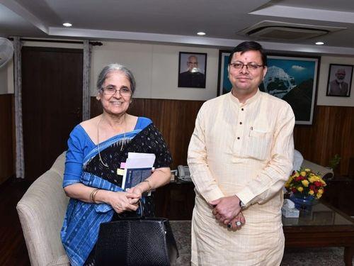 Justice Ranjana Prakash Desai met CM Dhami