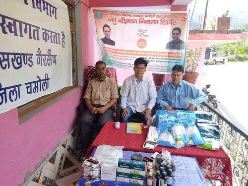 Infertility prevention camp in cattle organized in village Kalimati of Gairsain