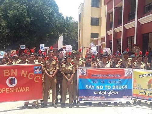 Drug free rally was taken out to make the society drug free