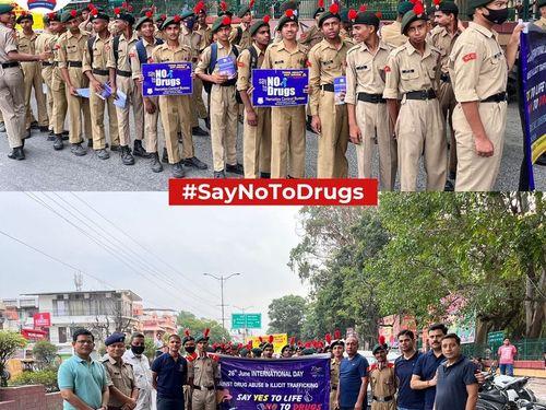 The anti-drug rally was taken out with students in Dehradun