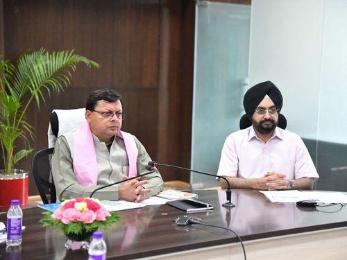 CM Dhami reviews disaster management in Secretariat