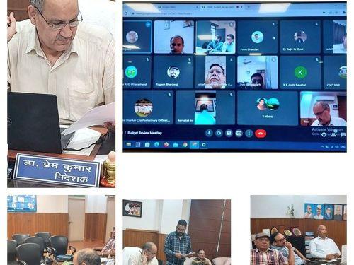 The departmental review meeting was organized online under the chairmanship of Director Animal Husbandry Dr. Prem Kumar.