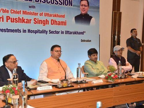 CM Dhami participated in the discussion program on the possibility of investment in the hospitality sector