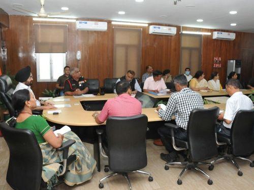 A meeting was held between the police and army officers under the chairmanship of Chief Secretary Dr. S.S.Sandhu.