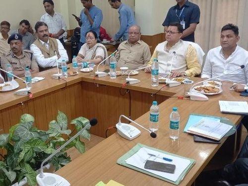 A review meeting was held under the chairmanship of CM Dhami