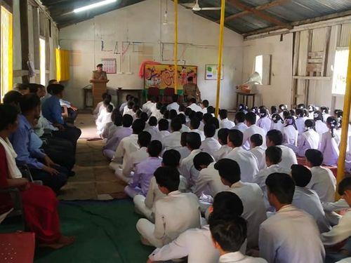 Police station Jhiroli team made students aware about women crimes / cyber crime / de-addiction etc. in the police station area.