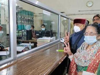 MLA Harbans Kapoor's wife filed nomination