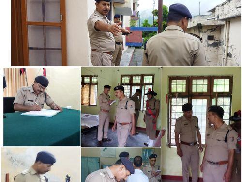 Quarterly inspection of Reserve Police Line Bageshwar by the Regional Officer, Bageshwar