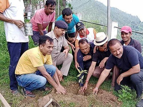 Plantation of fruit trees was done by Deputy Superintendent of Police Sir Bageshwar
