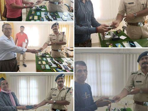 Lost mobile phones recovered and handed over to their owner