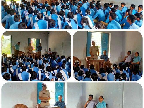 Outpost in-charge Reema made aware by giving necessary information to school students