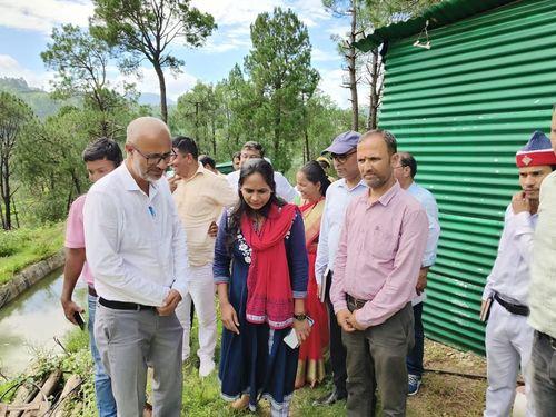 Inspection of mother poultry unit and fish pond of village Dudhila