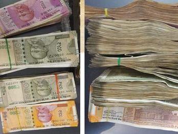 Cash worth lakhs recovered from the car during checking