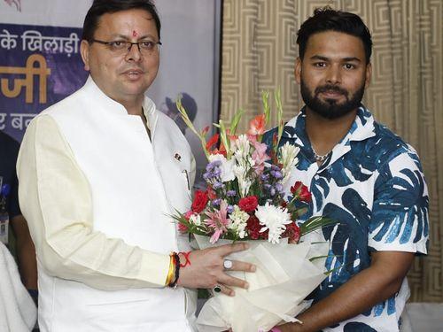 CM Dhami honored cricketer, Mr. Rishabh Pant, as Uttarakhand brand ambassador