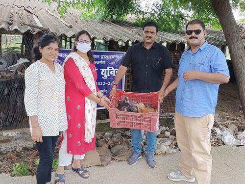 Poultry birds were distributed to 10 beneficiaries