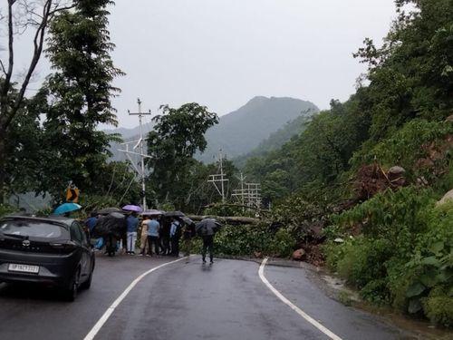 Many roads are blocked due to torrential rains