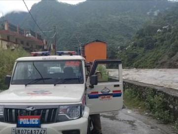 People living on river banks are being alerted by Chamoli police