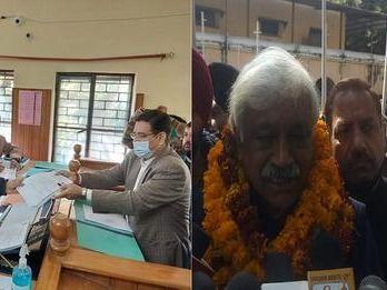 Chief Minister Pushkar Singh Dhami files nomination