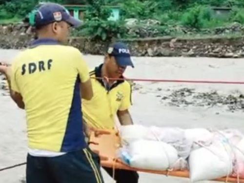 SDRF team delivered ration kit to the disaster-affected area