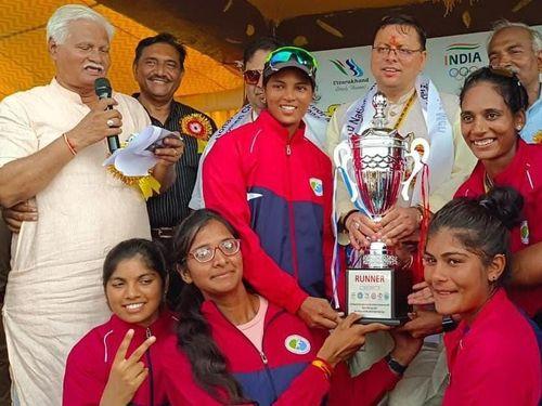 CM Dhami participated in the National Canoe Sprint Senior Championship as the Chief Guest