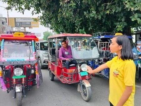 Junior Traffic Police took over the command of traffic