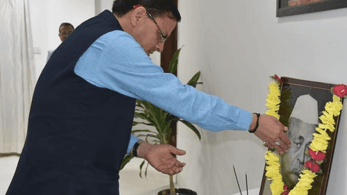 CM Dhami pays tribute to Pt. Govind Ballabh Pant ji on his birth anniversary