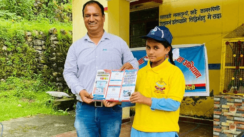 Chamoli police made students aware of traffic rules