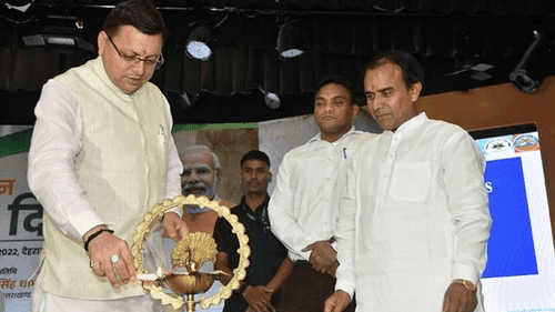 CM Dhami participated in Arogya Manthan-2022 program