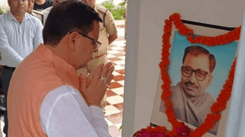 CM Dhami pays tribute to Pandit Deen Dayal Upadhyay on his birth anniversary