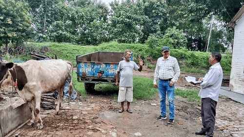 On-site inspection of LSD vaccination by Upper Director Kumaon Board