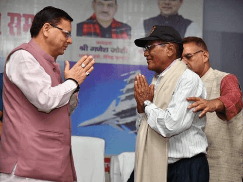 CM Dhami participated in the Veteran Soldiers Award Ceremony