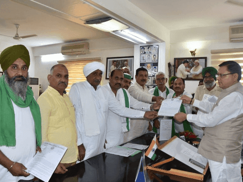 Officials of Bharatiya Kisan Union met CM Dhami