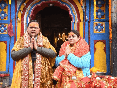 CM Dhami offered prayers at Shri Kedarnath Dham
