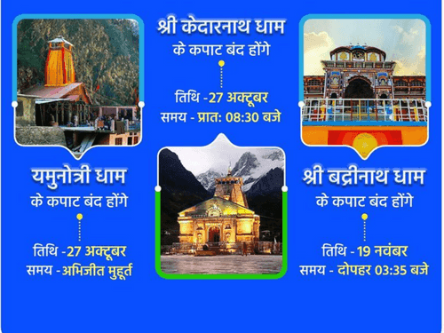 The doors of Shri Yamunotri Dham will be closed on 27 October 2022.