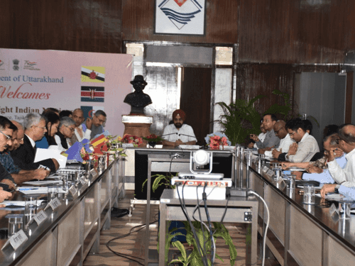 Business meet event organized with seven ambassadors of India