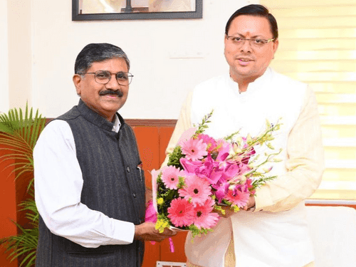 Chairman of Uttarakhand Public Service Commission made a courtesy call on CM Dhami