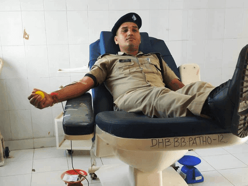 Message of humanity donated by policemen