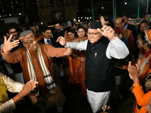 CM Dhami celebrated Igas festival with the people of the state