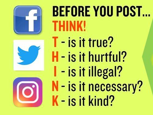Think before posting on social media